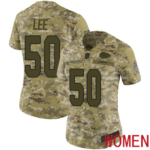 Women Kansas City Chiefs #50 Lee Darron Limited Camo 2018 Salute to Service Nike NFL Jersey->women nfl jersey->Women Jersey